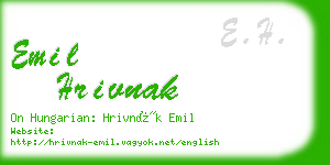 emil hrivnak business card